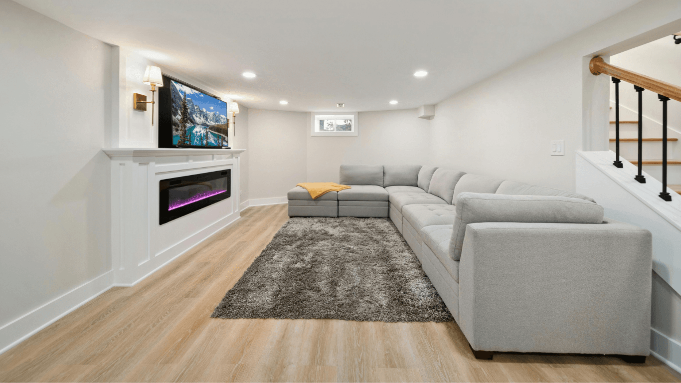 Polished remodeled interior living space