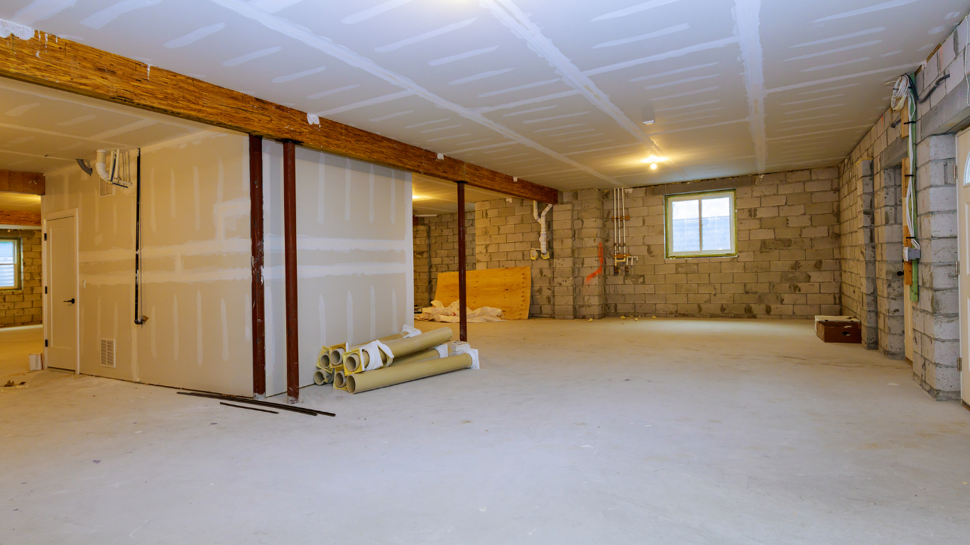 Before view of interior renovation project