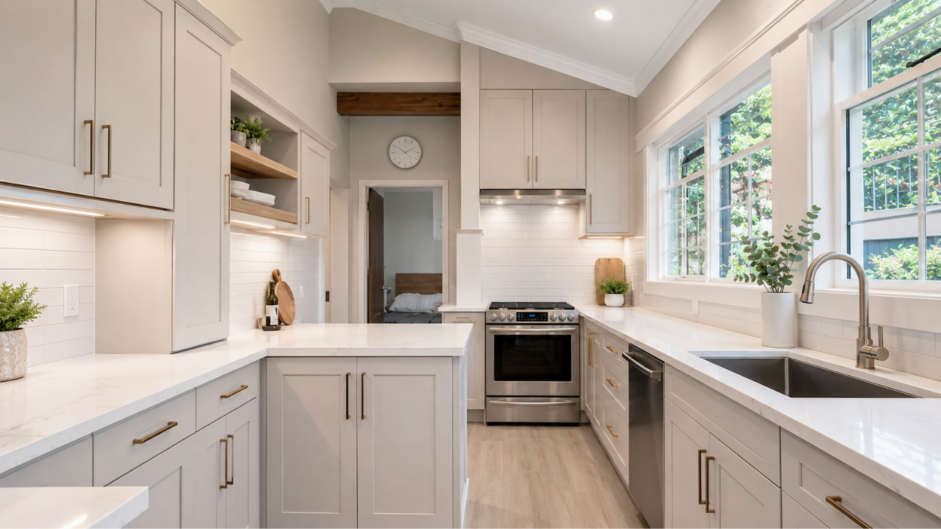 Finished kitchen remodeling project